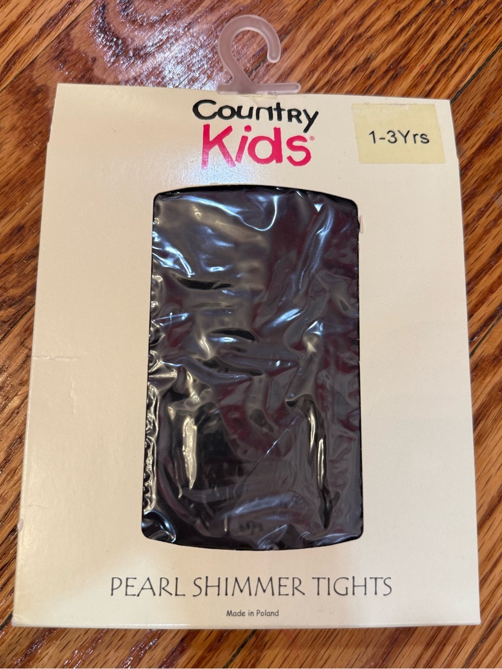 Country Kids Pearl Shimmer Tights - Black